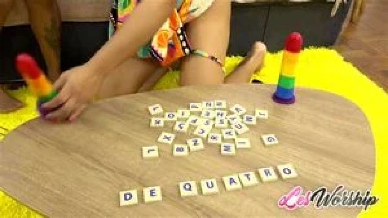 Naughty Scrabble Turns into a Steamy Lesbian Romp