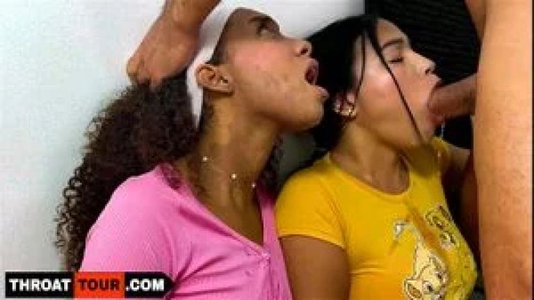 I had these two AMATEUR LATINA BFFs deep throating my cock & making a drooling mess