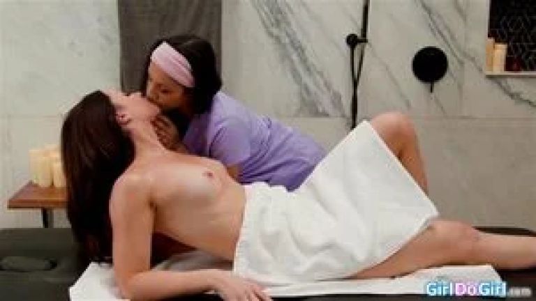 Fist fucking my colleagues pussy after I gave her a massage
