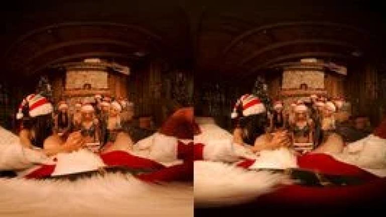 VR Bangers Abella Danger And Her 7 Sexy Elves Christmas Orgy VR Porn