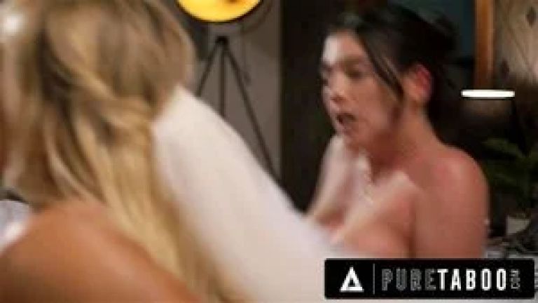 PURE TABOO Desperate Lesbian Brides Cyber Doll & Megan Mistakes Submit To Homophobic Officiant