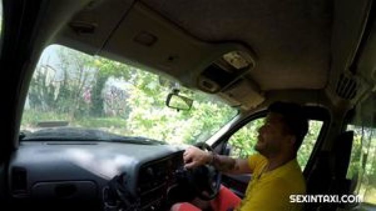 A quickie in the taxi before shopping