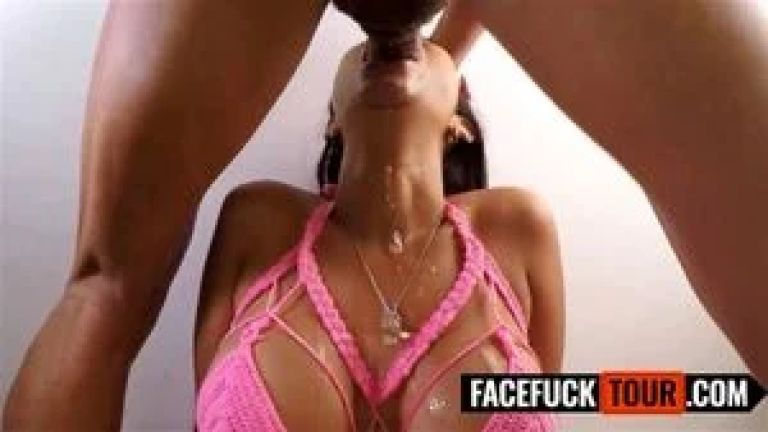 From a soft hello to SWALLOWING my CUM...this AMATEUR LATINA took the FACE FUCK like a champ