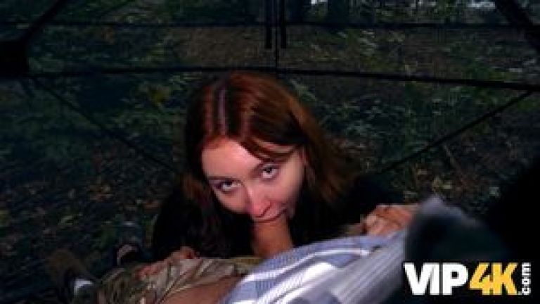 VIP4K. The Hunter Fucks a Red-Head in the Forest