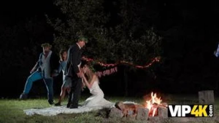 VIP4K. A dark Wedding ritual featuring a beautiful Blonde Bride