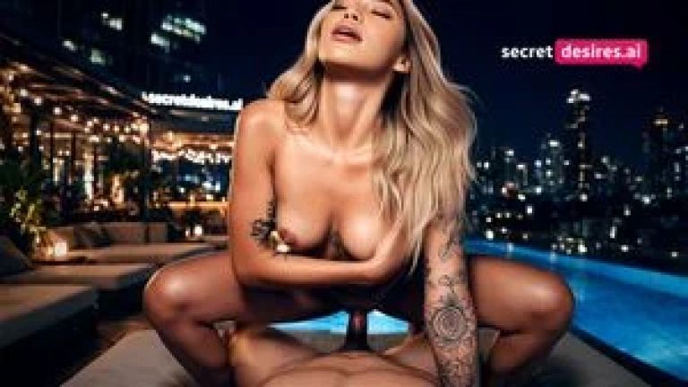 POV Fit Thai Blonde Bartender Squeezes Her Bouncing Tits