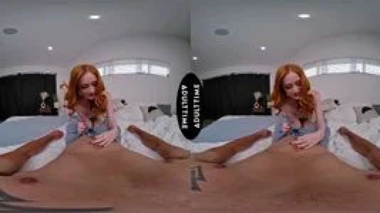 UP CLOSE VR - Scarlet Skies Redhead In Lingerie Teases Then Takes Hard Pov Vr Fuck