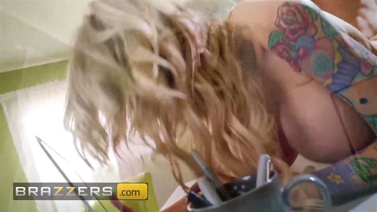 Brazzers - Milf pornstar Danielle Derekshow off her giant tits