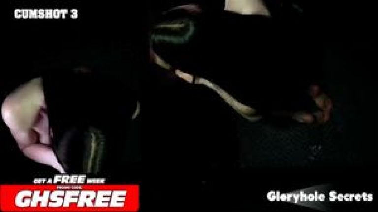 GLORYHOLE SECRETS - Brunette Babe Celestina Blooms Sloppy Gloryhole BJ