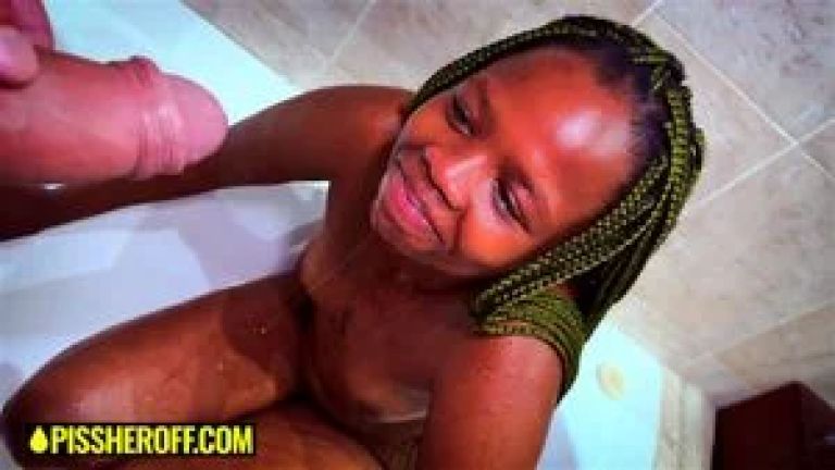 My TEEN EBONY STEPSISTER teased me nonstop... so I started PISSING on her & she begged for every drop