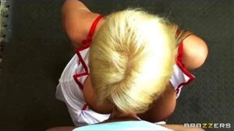 Slutty huge-tit blonde nurse Eden Adams rides hard dick to orgasm