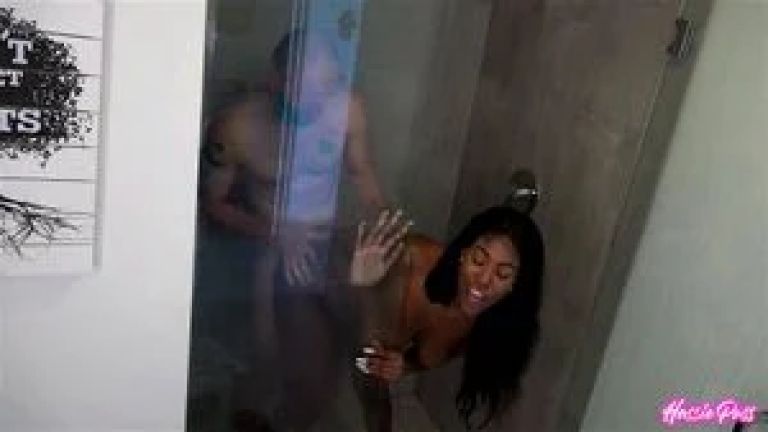 Hot Naomi Simone's Boobs Bounces While Brian Fucks Her In The Shower!