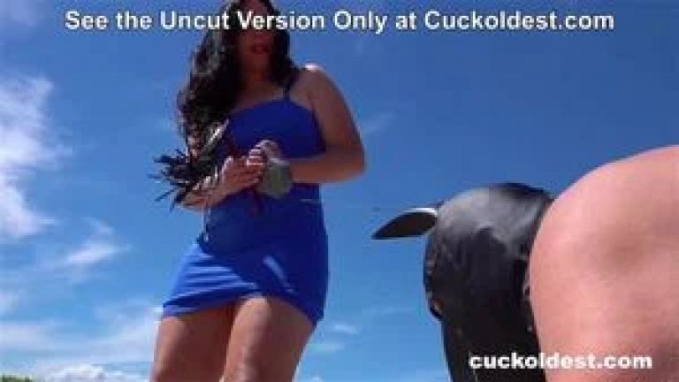 MILF Drags Cuck and Humiliates him in Front of Stranger at Cuckoldest
