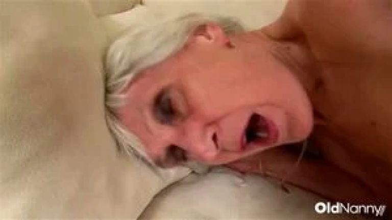 Horny Granny Gets Pounded Hard On The Couch By Horny Stud