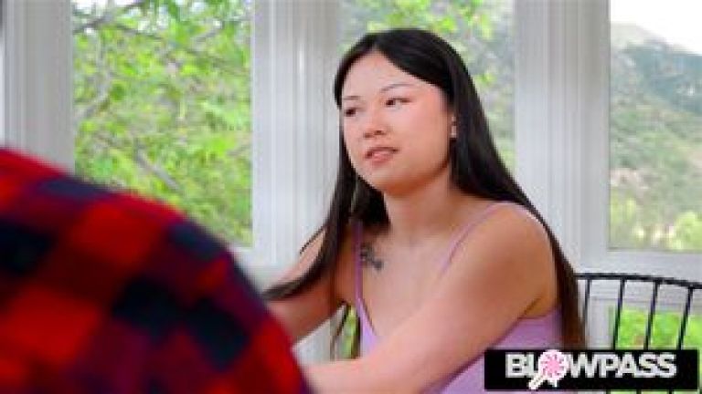 BLOWPASS - Asian Cutie LULU CHU Sloppy Dick Sucking Double Feature