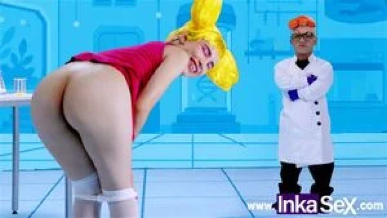 INKA SEX - Dexxxter fills his stepsister De De's anus with cum because she's a naughty girl.