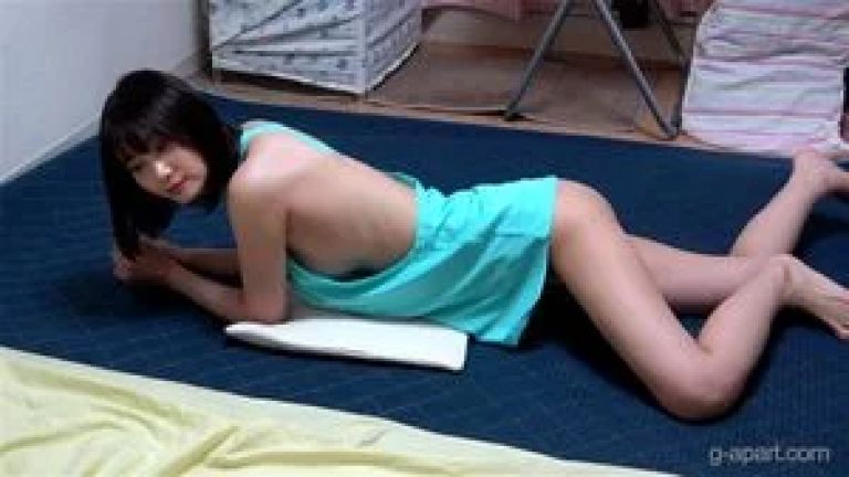 Thin Girl in Camisole with Cameltoe and Showing Her Boobs