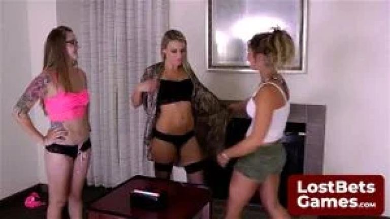 A strip freeze for a chance to swim in just bras and panties