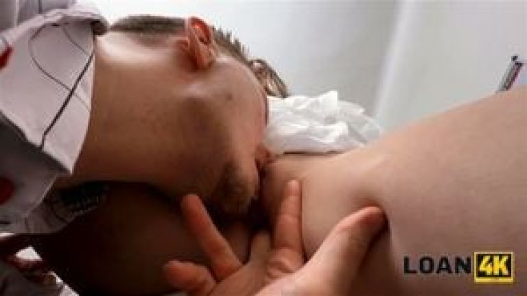 LOAN4K. A young Blonde shows off her Tight Pussy to get a Loan